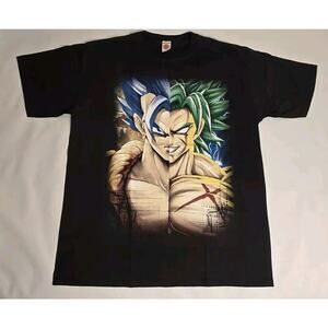 DBZ Super Saiyan Green Broly Goku Vintage style Size XL vegito gogeta